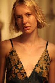 LILY DRESS GOLDEN VINES - sustainably made MOMO NEW YORK sustainable clothing, new slow fashion