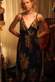 LILY DRESS GOLDEN VINES - sustainably made MOMO NEW YORK sustainable clothing, new slow fashion