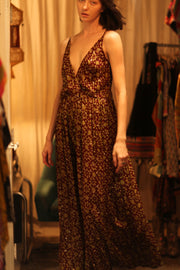 LILY SILK DRESS MINI GREEN YELLOW FLORAL - sustainably made MOMO NEW YORK sustainable clothing, Boho Chic Dress slow fashion