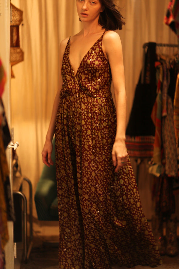 LILY SILK DRESS MINI GREEN YELLOW FLORAL - sustainably made MOMO NEW YORK sustainable clothing, Boho Chic Dress slow fashion