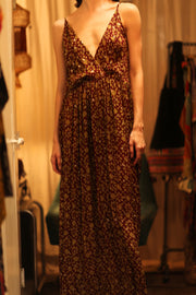 LILY SILK DRESS MINI GREEN YELLOW FLORAL - sustainably made MOMO NEW YORK sustainable clothing, Boho Chic Dress slow fashion