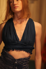 LUKE FISHERMAN TROUSERS DEEP BLUE - sustainably made MOMO NEW YORK sustainable clothing, denim slow fashion