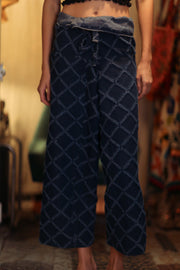 LUKE FISHERMAN TROUSERS FRINGED - sustainably made MOMO NEW YORK sustainable clothing, denim slow fashion