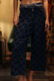 LUKE FISHERMAN TROUSERS FRINGED - sustainably made MOMO NEW YORK sustainable clothing, denim slow fashion