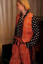 MARLENE KANTHA GILET CARROT - sustainably made MOMO NEW YORK sustainable clothing, coatandjacket slow fashion