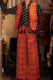 MARLENE KANTHA GILET CARROT - sustainably made MOMO NEW YORK sustainable clothing, coatandjacket slow fashion