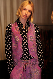 MARLENE KANTHA GILET LAVENDER FIELD - sustainably made MOMO NEW YORK sustainable clothing, coatandjacket slow fashion