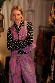 MARLENE KANTHA GILET LAVENDER FIELD - sustainably made MOMO NEW YORK sustainable clothing, coatandjacket slow fashion