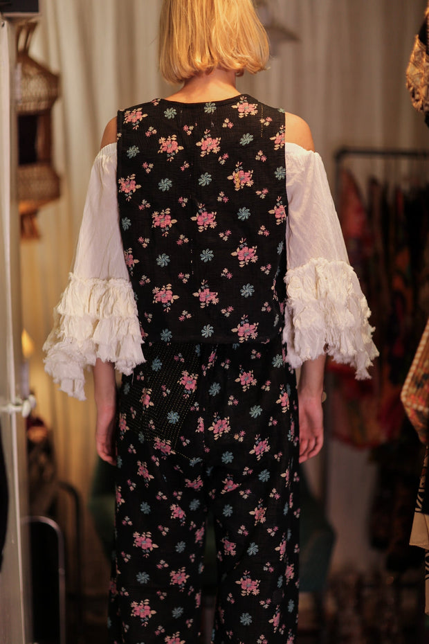 MARLENE KANTHA GILET MINI BOUQUET - sustainably made MOMO NEW YORK sustainable clothing, coatandjacket slow fashion