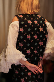 MARLENE KANTHA GILET MINI BOUQUET - sustainably made MOMO NEW YORK sustainable clothing, coatandjacket slow fashion