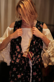 MARLENE KANTHA GILET MINI BOUQUET - sustainably made MOMO NEW YORK sustainable clothing, coatandjacket slow fashion