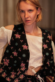 MARLENE KANTHA GILET MINI BOUQUET - sustainably made MOMO NEW YORK sustainable clothing, coatandjacket slow fashion