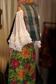 MARLENE KANTHA GILET TARTAN - sustainably made MOMO NEW YORK sustainable clothing, coatandjacket slow fashion