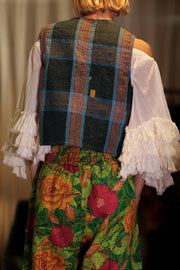 MARLENE KANTHA GILET TARTAN - sustainably made MOMO NEW YORK sustainable clothing, coatandjacket slow fashion