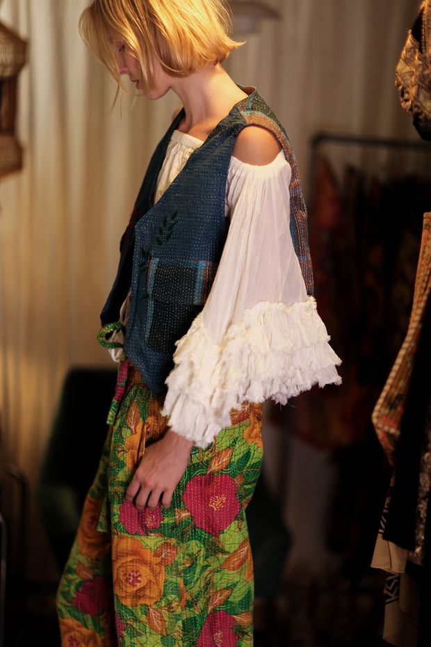 MARLENE KANTHA GILET TARTAN - sustainably made MOMO NEW YORK sustainable clothing, coatandjacket slow fashion