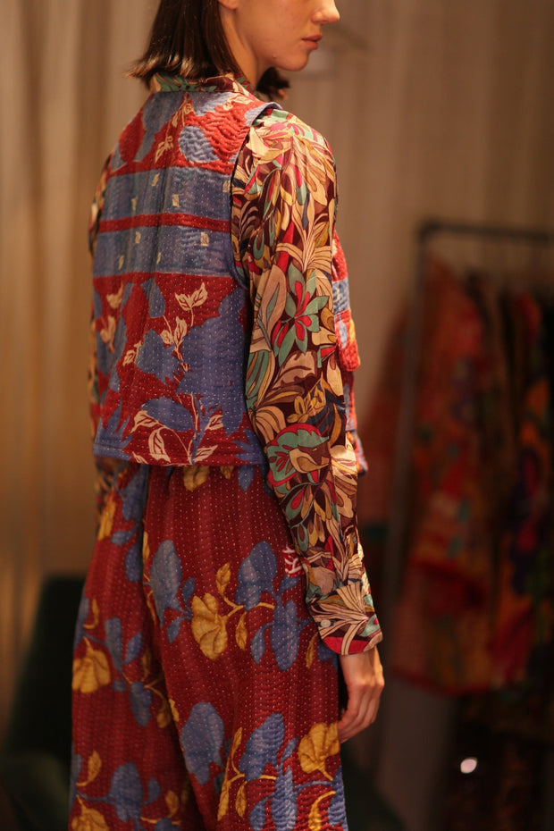 MARLENE KANTHA GILET VEST BERRIES - sustainably made MOMO NEW YORK sustainable clothing, coatandjacket slow fashion