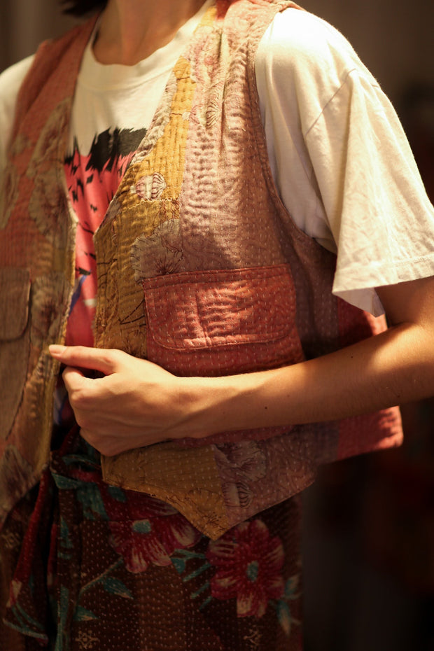 MARLENE KANTHA GILET VEST CHAMOMILE - sustainably made MOMO NEW YORK sustainable clothing, coatandjacket slow fashion