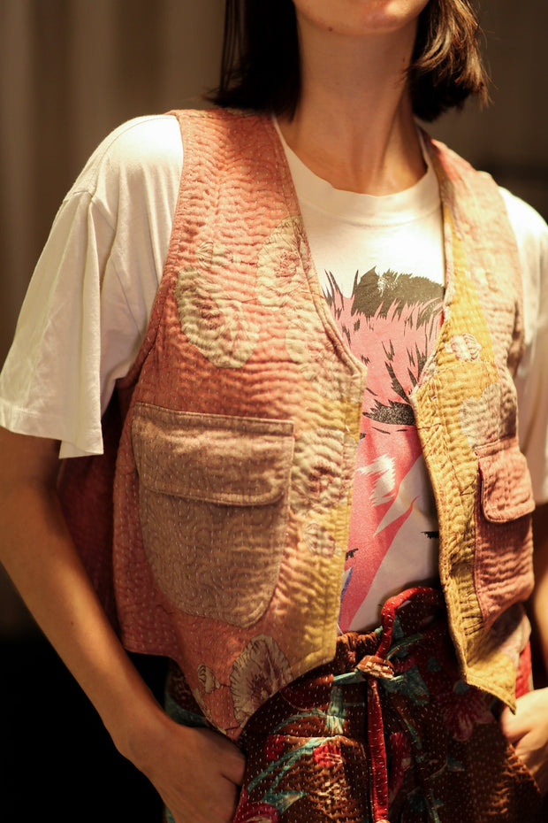 MARLENE KANTHA GILET VEST CHAMOMILE - sustainably made MOMO NEW YORK sustainable clothing, coatandjacket slow fashion