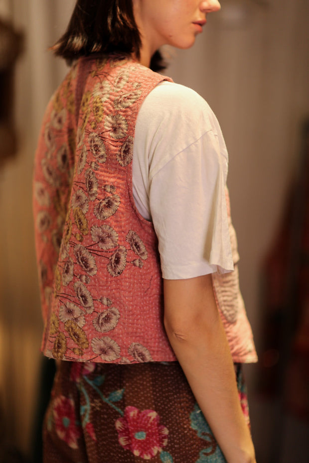MARLENE KANTHA GILET VEST CHAMOMILE - sustainably made MOMO NEW YORK sustainable clothing, coatandjacket slow fashion