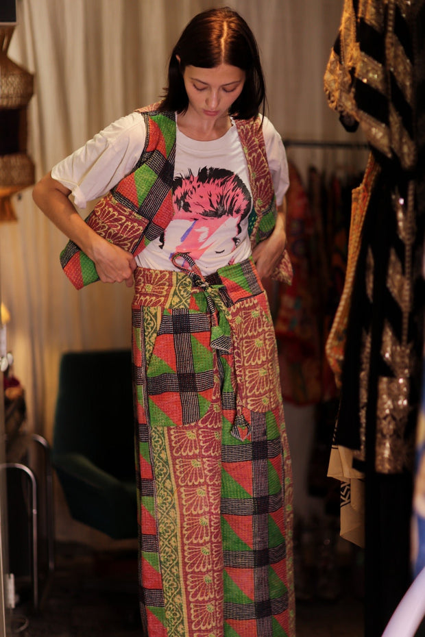 MARLENE KANTHA GILET VEST PRIMARY COLORS - sustainably made MOMO NEW YORK sustainable clothing, coatandjacket slow fashion