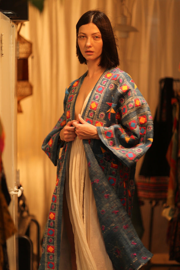 MISSY ARTISAN MADE KIMONO - sustainably made MOMO NEW YORK sustainable clothing, Coat slow fashion