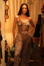 NEIS SILK JUMPSUIT BEIGE POLLOCK - sustainably made MOMO NEW YORK sustainable clothing, jumpsuit slow fashion