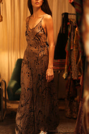 NEIS SILK JUMPSUIT BEIGE POLLOCK - sustainably made MOMO NEW YORK sustainable clothing, jumpsuit slow fashion