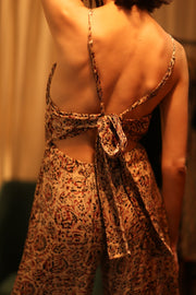 NEIS SILK JUMPSUIT CIRCUS RED - sustainably made MOMO NEW YORK sustainable clothing, jumpsuit slow fashion