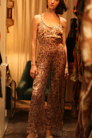 NEIS SILK JUMPSUIT CIRCUS RED - sustainably made MOMO NEW YORK sustainable clothing, jumpsuit slow fashion