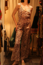 NEIS SILK JUMPSUIT CIRCUS RED - sustainably made MOMO NEW YORK sustainable clothing, jumpsuit slow fashion