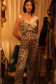 NEIS SILK JUMPSUIT PALE LEO - sustainably made MOMO NEW YORK sustainable clothing, jumpsuit slow fashion