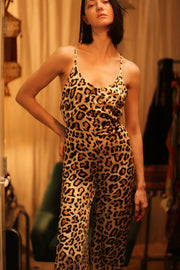 NEIS SILK JUMPSUIT PALE LEO - sustainably made MOMO NEW YORK sustainable clothing, jumpsuit slow fashion