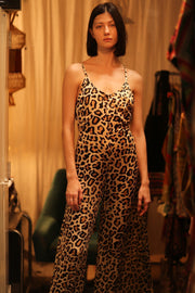 NEIS SILK JUMPSUIT PALE LEO - sustainably made MOMO NEW YORK sustainable clothing, jumpsuit slow fashion