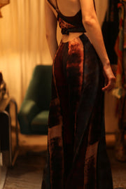 NEIS SILK JUMPSUIT RED STRIPE - sustainably made MOMO NEW YORK sustainable clothing, jumpsuit slow fashion