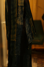 PINA SILK KIMONO BLUE STRIPE - sustainably made MOMO NEW YORK sustainable clothing, dress slow fashion