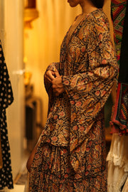 PINA SILK KIMONO CARNIVORE BLACK - sustainably made MOMO NEW YORK sustainable clothing, dress slow fashion