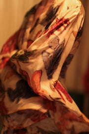 PINA SILK KIMONO PRESSED FLOWERS - sustainably made MOMO NEW YORK sustainable clothing, handmade slow fashion