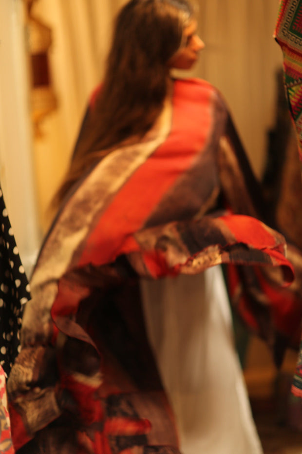 PINA XL SILK KIMONO POPPY RED - sustainably made MOMO NEW YORK sustainable clothing, kimono slow fashion