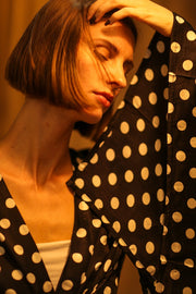POLKA DOT WING XL KIMONO PINA - sustainably made MOMO NEW YORK sustainable clothing, bestseller slow fashion