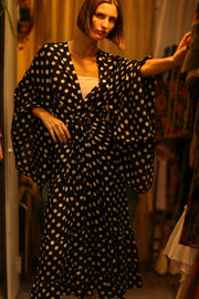 POLKA DOT WING XL KIMONO PINA - sustainably made MOMO NEW YORK sustainable clothing, bestseller slow fashion
