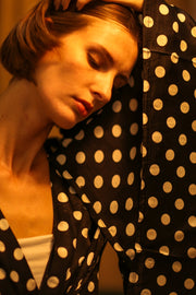 POLKA DOT WING XL KIMONO PINA - sustainably made MOMO NEW YORK sustainable clothing, bestseller slow fashion