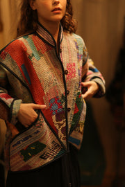 RIKU KANTHA BOMBER JACKET - sustainably made MOMO NEW YORK sustainable clothing, bomber slow fashion