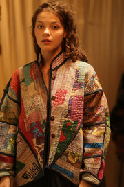 RIKU KANTHA BOMBER JACKET - sustainably made MOMO NEW YORK sustainable clothing, bomber slow fashion