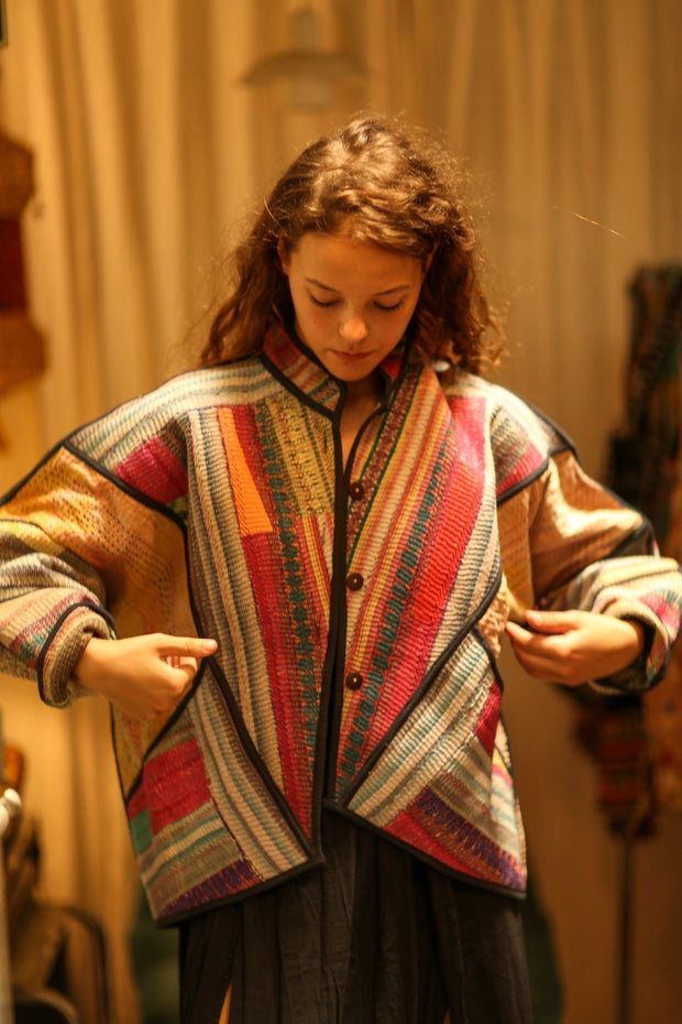 ROBBIE KANTHA BOMBER JACKET - sustainably made MOMO NEW YORK sustainable clothing, bomber slow fashion