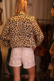 SILK BOMBER JACKET ANCHA LEO PRINT - sustainably made MOMO NEW YORK sustainable clothing, coatandjacket slow fashion