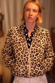 SILK BOMBER JACKET ANCHA LEO PRINT - sustainably made MOMO NEW YORK sustainable clothing, coatandjacket slow fashion