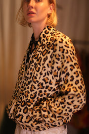 SILK BOMBER JACKET ANCHA LEO PRINT - sustainably made MOMO NEW YORK sustainable clothing, coatandjacket slow fashion
