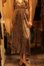 SILK DRESS HANNAH GREY PAINTER EDIT - sustainably made MOMO NEW YORK sustainable clothing, dress slow fashion