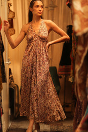 SILK DRESS HANNAH INDIAN SUMMER - sustainably made MOMO NEW YORK sustainable clothing, Boho Chic Dress slow fashion