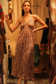 SILK DRESS HANNAH INDIAN SUMMER - sustainably made MOMO NEW YORK sustainable clothing, Boho Chic Dress slow fashion